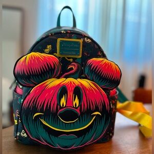 Mickey glow in the dark loungefly backpack